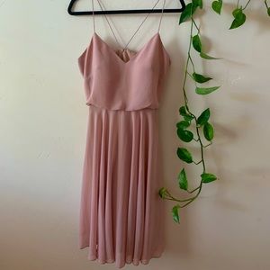 Jenny yoo chiffon midi dress